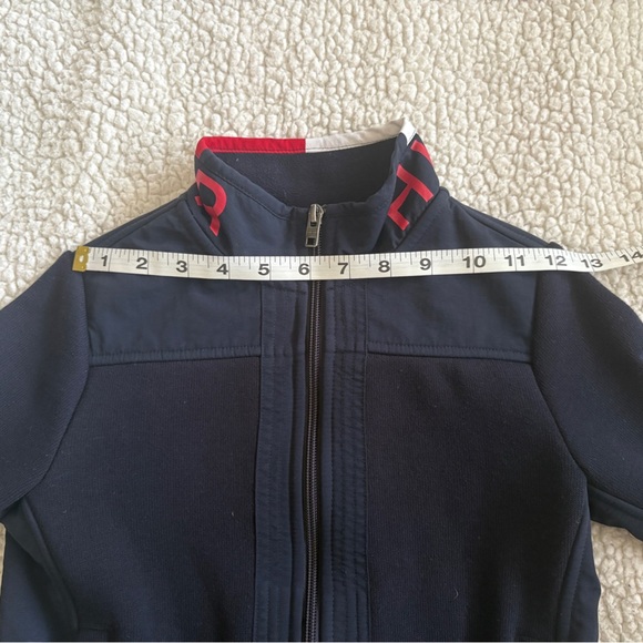 Tommy Hilfiger Kids' Navy Pea Coat with Red Accents - Picture 8 of 11